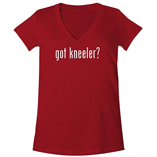 got Kneeler? - A Soft & Comfortable Women's V-Neck T-Shirt, Red, X-Large