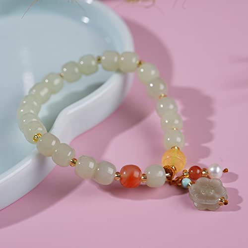 Amulet pour femmes en jade de Charme Hétian naturel et authentique
