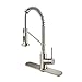 Kraus KPF-1610SFS-DP03SFS Bolden 18-Inch Single Handle Commercial Style Pull-Down Kitchen Faucet with Deck Plate, Spot Free Stainless Steel