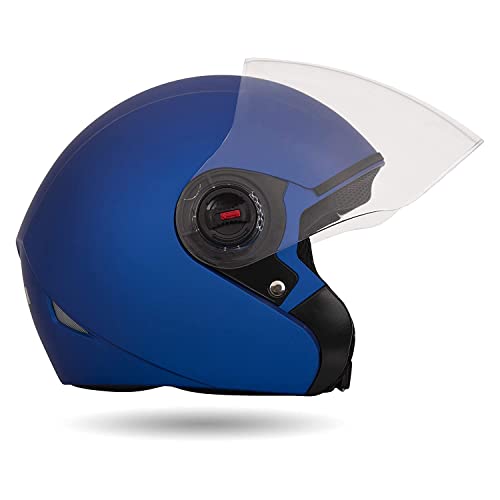 Image of Yamaha YR6 Half Face Helmet (Matt Blue, Size XL) Y6AYR6BLXL16