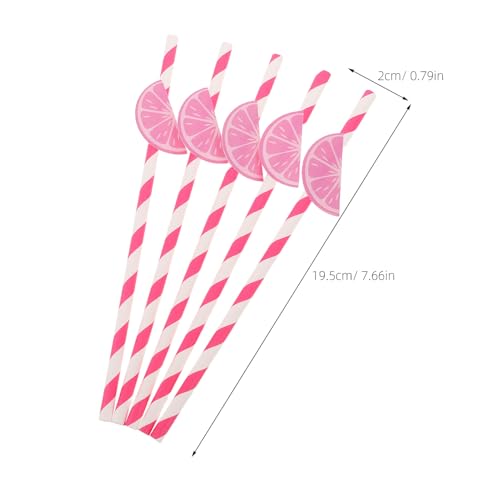 30 pitillos de papel rayados multicolor para fiesta miniatura 2