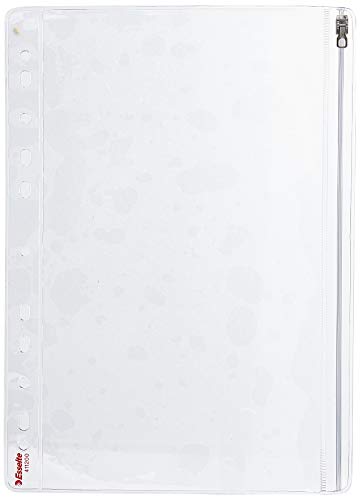 Esselte Reißverschlusstasche (DIN A4, PVC, Öffnung seitlich), 5 Stück transparent