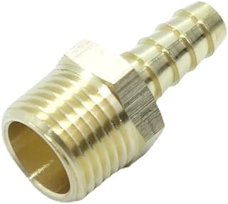 CDQBWKJGFJ 3 Pcs Air Hose Fittings Brass Hose Barb Adapter 3/8" Barb to 1/2 NPT Male Pipe