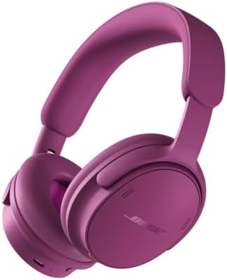 Bose QuietComfort Kopfhörer (2. Gen.) – Kabellose Over-Ear-Kopfhörer, aktives Noise-Cancelling, Mikrofon, 360-Grad-Sound, USB-C-Laden, verlustfreies Audio, bis zu 24 Stunden Wiedergabe, Maulbeer-Rosa