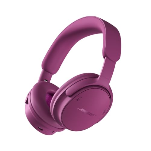 Image of Bose QuietComfort Headphones (2nd Gen) - Wireless Headphones, Active Over Ear Noise Cancelling and Mic, Immersive Audio, USB-C Charging and Lossless Audio, Up to 24 Hours of Play time, Rosewood Mauve