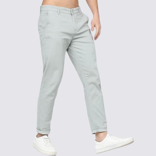 Image of Jack and Jini Men Casual Stretchable Cotton Pants | Chinos | Trousers (Regular Fit)