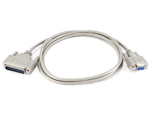Monoprice 6-Feet Null Modem DB9F/DB25M Molded Cable (100479)