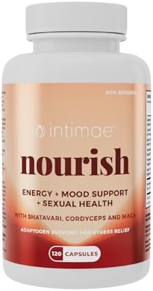 Intimate Nourish Stress Relief + Increased Energy | Hormone Balance Supplement | With Shatavari, Maca and Cordyceps | Enhances Mood | Reduces Cortisol | Menopause Support | PMS Relief