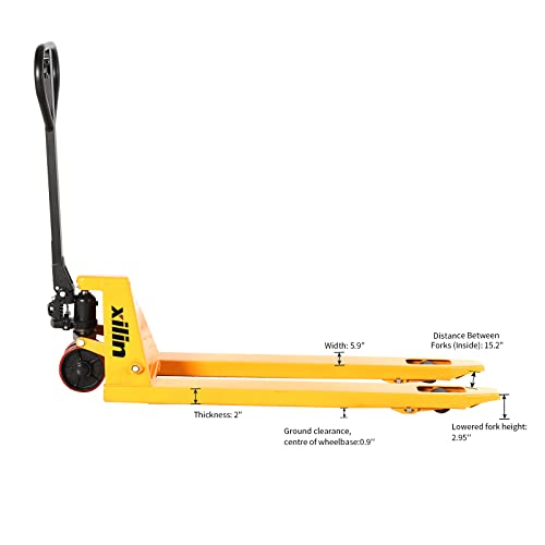 Xilin Manual Pallet Jack& Truck Hand Pallet 4400Lbs Capacity Economy Pallet Truck 48" L X27 W Fork Size #TOP2