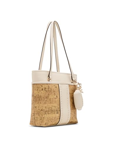 Bolso Tote Anne Klein Metallic Gold/Parchment miniatura 3