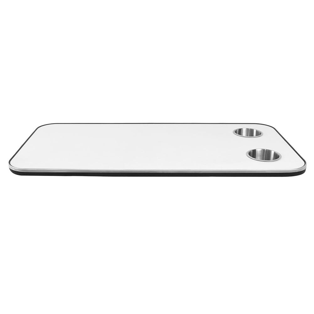 Tavolo in legno massello per camper, 800 x 400 mm, con 2 portabicchieri in acciaio inox, per camper, barca, yacht, ufficio, L-128