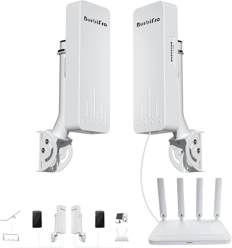 Image of Point to Point Starlink Internet Long Range Transmission with WiFi 6 Router and Bracket for Starlink Gen 3 Router, Starlink WiFi Extender, 5.8GHz 3KM 18dBi High Gain Antenna
