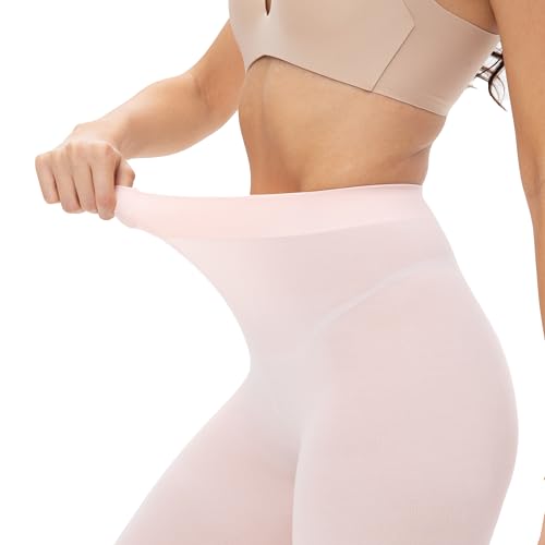 Image of HeyUU Women's 80D Ultra Soft Opaque Tights, High Waist Solid Color Footed Pantyhose with 29 Colors