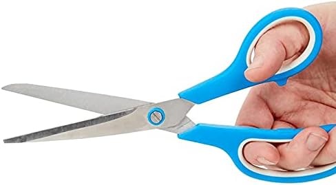 Kitchen Scissors Comfort-Grip Handle Sewing Scissors Stainless Steel Tailor's Embroidery Scissors(Red)