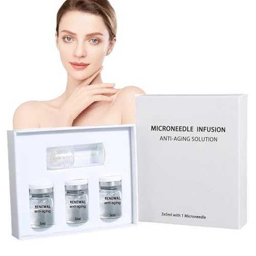 Micro Infusion System Set, Microneedling Serum, Anti-Aging Micro Needling Set, Hyaluronsäure & Kollagen Serum Ampullen, Hydrating & Plumping Glow Skincare für Gesicht und Lippen (5ml, 3) (5ml, 3)