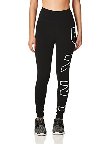 DKNY SPORT High Waist Logo Legging Leggings, White, Large De Las Mujeres Cover