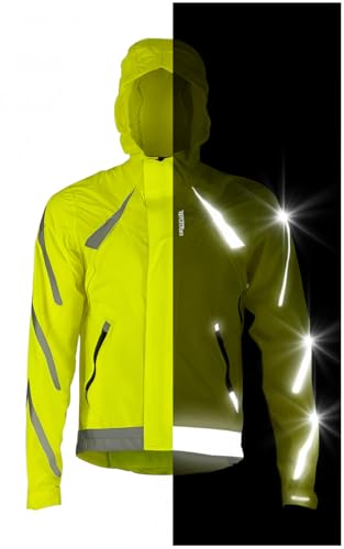 ReflecToes Hi-Vis Reflective Cycling Rain Jacket XL