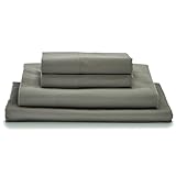 Pillow Bed Sheet Set 100% Certified Giza Egyptian Long Staple Cotton (Queen, Dark Gray)