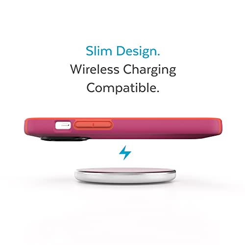 Speck iPhone 14 Pro Max Case - Slim, Drop Protection, Scratch Resistant, Soft Touch, Dual Layer, Digital Pink/Energy Red CandyShell Pro - image 8