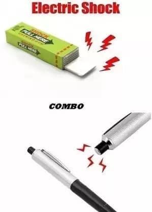 Image of Kid Shock Pen And Chewing Gum Shocking Gags Fun Combo, Prank Joke Trick Toy Fun Prank Shocking Pens, Tricky Funny Surprises