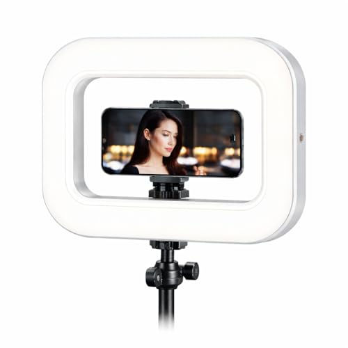 Anello luminoso LED LumiRing – luce regolabile, 3 tonalità | Ideale per...