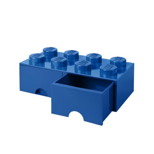 LEGO 40061731 Brique de Rangement Empilable 8 avec Tiroir Plastique Bleu 50 x 25 x 18 cm