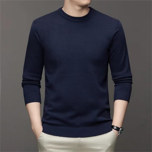 Men's High-Neck Long Sleeved Solid Color Sweater - Soft Warm and Comfortable Top2