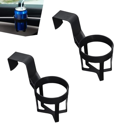 Portavasos grande para puerta de carro, 2 piezas negro miniatura 1