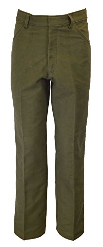 WALKER AND HAWKES - Men's 100% Cotton Yorkley Moleskin Trousers - Olive - W36 Short (29'')