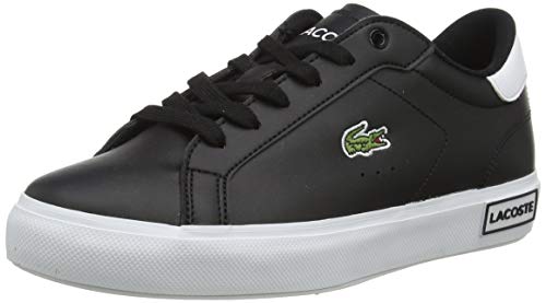 Lacoste POWERCOURT 0721 1 SUI, Zapatillas Unisex niños, Blk/Wht, 19.5 EU