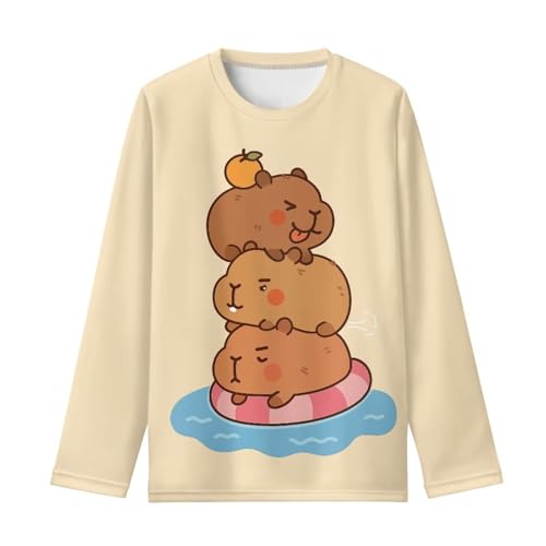 Girls Long Sleeve Shirts Casual Crew Neck Tops Basic Tunic Blouses 3-16 Years