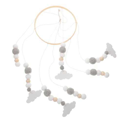 BESTonZON Unique Bed Bell Decor Felt Balls Hanging Decorations for Girls' Nursery