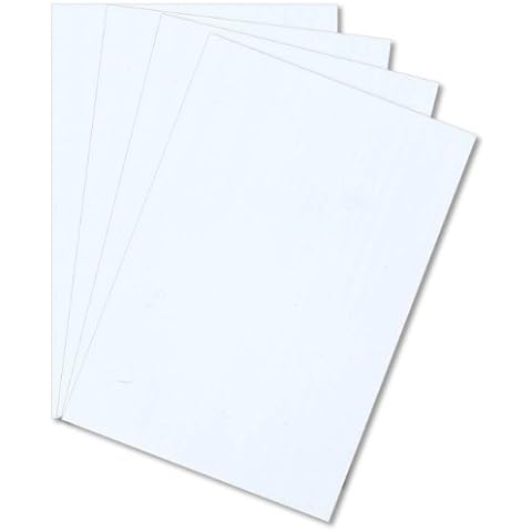 White Polystyrene 12" X 12" X .020" Plastic Sheet Styrene Pack of 4 Cover