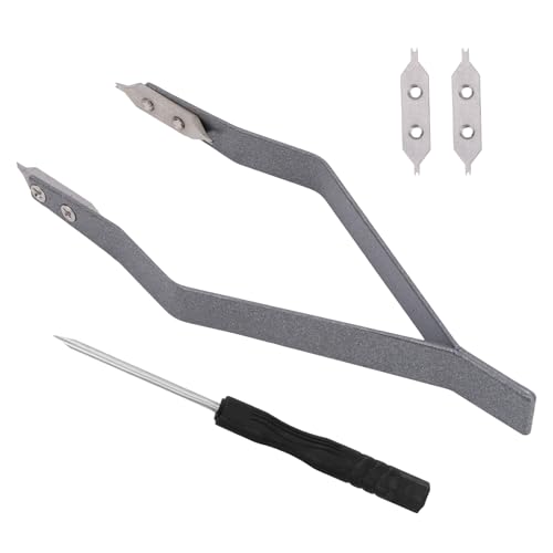 Mikovivi Spring Bar Tweezers for Watch Strap & Band Aluminum Alloy Pin Removal Tool with Spare Fork Tips & Screwdriver Precision Repair Kit for Watchmakers