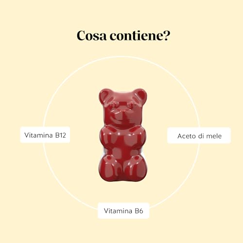Happy Belly Debloat Caramelle Gommose Gut – Apporta 7500Mg Di Aceto Di Mele In Tutto Il Programma, Vitamina B6, B12 – 30 Pezzi (1 Mese) – Senza Zuccheri Aggiunti, Vegano – Bears With Benefits - 4