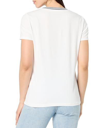 Image of Nautica Women's Solid V-Neck Short Sleeve T-Shirt Shirt