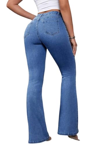 Flare Jeans for Women Bell Bottom Jeans High Waisted Slimming Stretchy Denim Pants2
