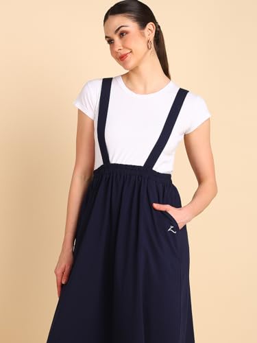 Image of ZELENA Maternity Jersey Skirt for Women with Pockets | 100% Soft Cotton Pregnancy & Postpartum Skirt | Stretchable Maternity Skirt with Detachable Strap for Mothers