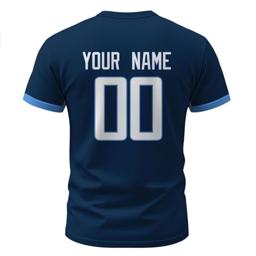 Image of ANTKING T-Shirt Custom Name Number Crewneck Short Sleeve for Men Youth Gifts