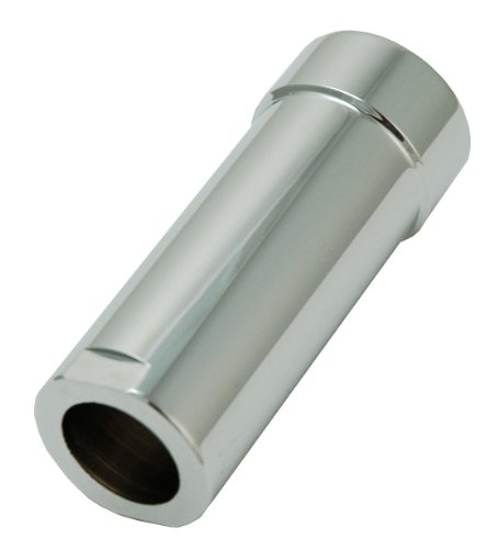 Grifería de bañera y ducha de 8" con tres manijas, baño cromado, sin arandelas, manijas de porcelana cruzada - Plumb USA 34580CP miniatura 2
