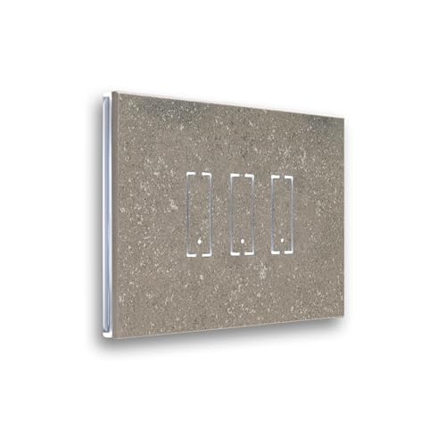 iotty i3 PLUS interruttore wifi smart per luci e cancelli, placca touch in gres porcellanato retroilluminato, sensori temperatura e luminosità, monitoraggio consumi e qualità dell'aria esterna