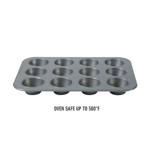 Image of Calphalon Titan 10-Piece Nonstick Bakeware Set, Baking Sheet Set, Steel Core PFA-Free Nonstick Coating, Oven Safe, Includes Sheet Pans, Muffin Pan, Round Cake Pans, Loaf Pan and Cooling Rack - Silver