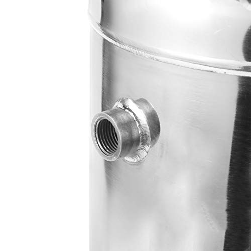 Image of Air Reservoir Tank High Pressure 5 Port Gas Storage for Workshop Automotive 304 Stainless Steel Mirror Finish 2.1 Gallon 10L Vertical NPT 1 2 and 1 4 Port