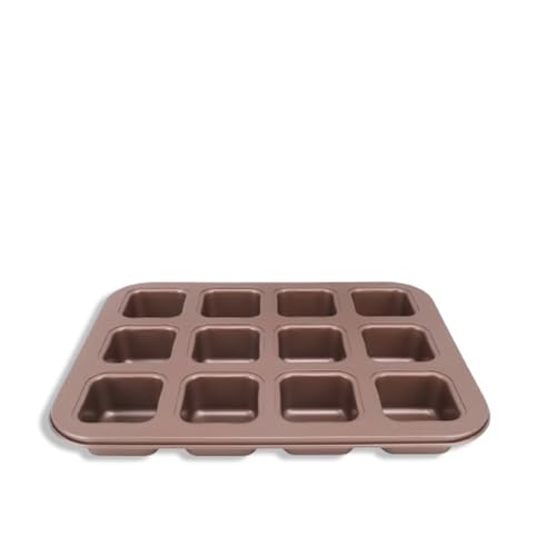 HERCHR Baking Molds, 12 Grids Divided Brownie Pan, Brownie Pan With Dividers Baking Tray, Non Stick Brownie Baking Pan, Carbon Steel Easy To Clean Rectangular Baking Molds Pan For Toast Bread Cake