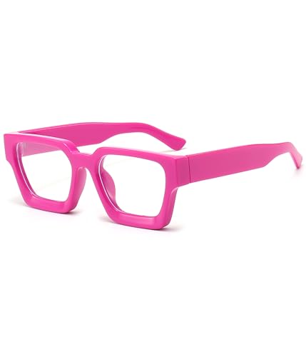 Catálogo para Comprar On-line Frame Rojo disponible en línea para comprar. 50 EYLRIM - anteojos de luz azul con marco cuadrado grueso para mujeres y hombres, lentes de computadora sin receta, Rosa Rojo