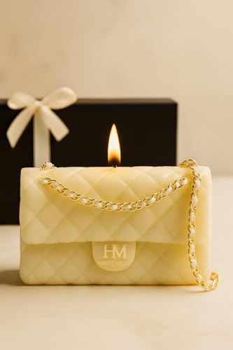 Image of Handbag Candle in GiftBox - Haute Mess - Designer Gifts for Women - High End Luxury Candles for Women - Gift for Girlfriend - Luxury Gifts for Mom - Classy Bridal Shower Gift - Purse Candle