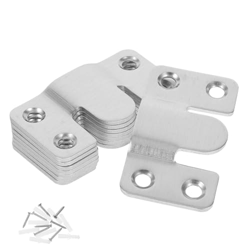 Image of DOITOOL 4pcs Picture Frame Hangers Wall Mount Brackets Stainless Steel Buckles Mirror Hooks Secure Hanging Decorative Hardware