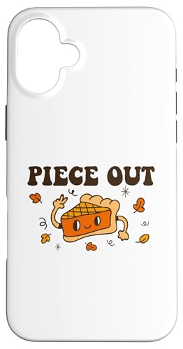 PIECE OUT 感謝祭 面白い パンプキンパイ ピースパンミーム スマホケース iPhone 16 Plus 用