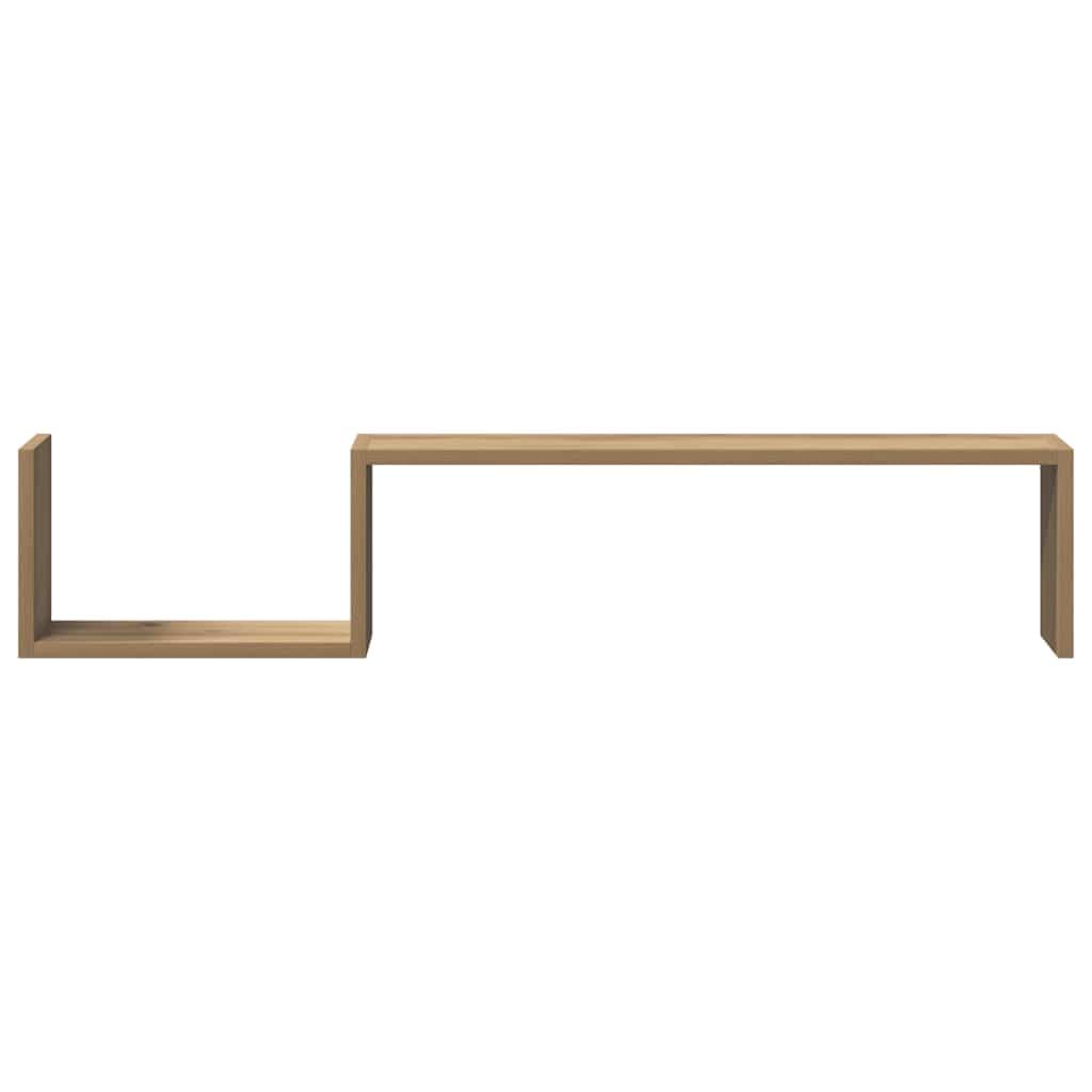Estantería de pared 2 unidades de roble Artisan, 100 x 15 x 20 cm, material de madera, estantes flotantes para salón, oficina, dormitorio, montaje en pared, almacenamiento versátil