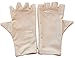 Men & Women's Outdoor Activity Fishing Fingerless Sun Protection Gloves, Beige (Small/Medium)
